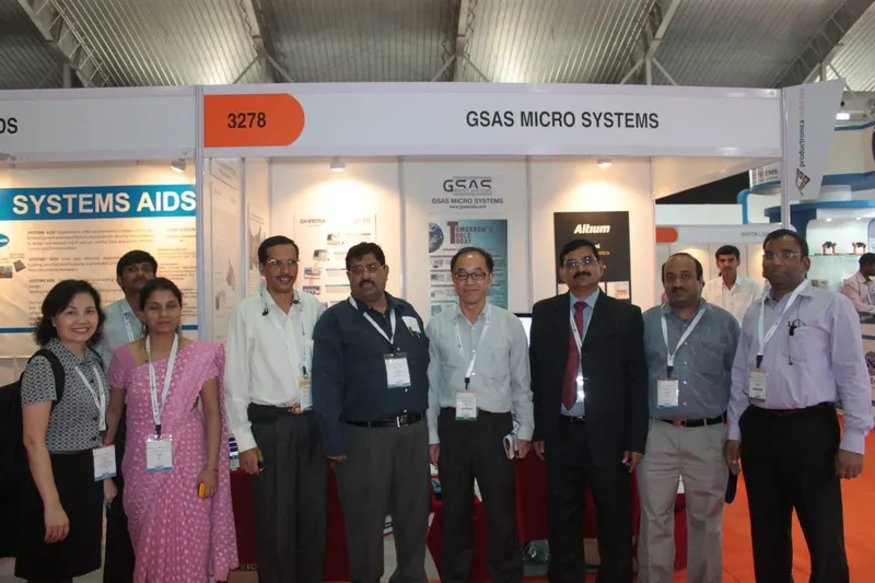 The GSAS Micro Systems team at Booth 3278, electronica India 2012, Bengaluru