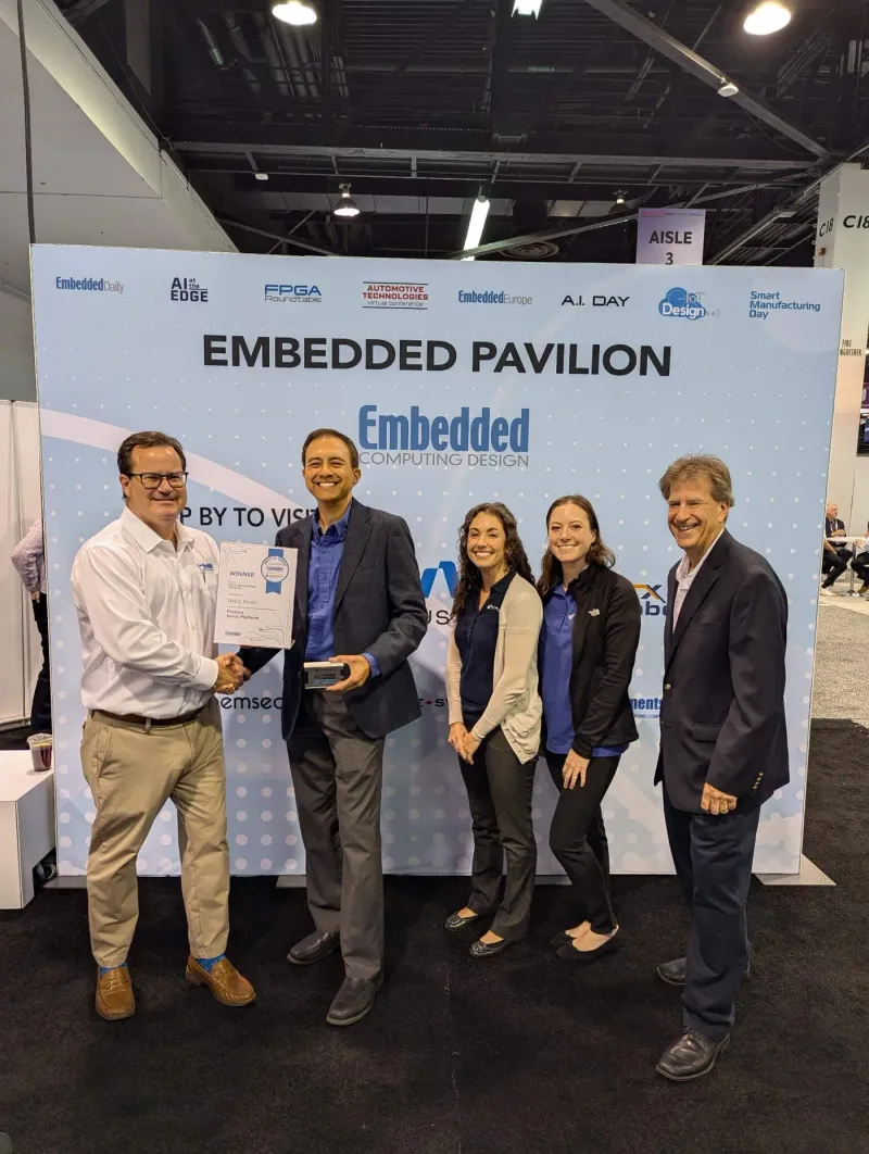 Total Phase Best in Show award certificate at Embedded World North America 2025