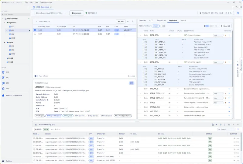 Binho Mission Control 3 (Public Preview): Point-and-Click I2C, SPI, I3C, and GPIO