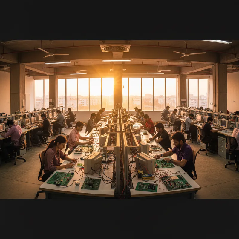 Indian PCB manufacturing facility with modern plating line equipment