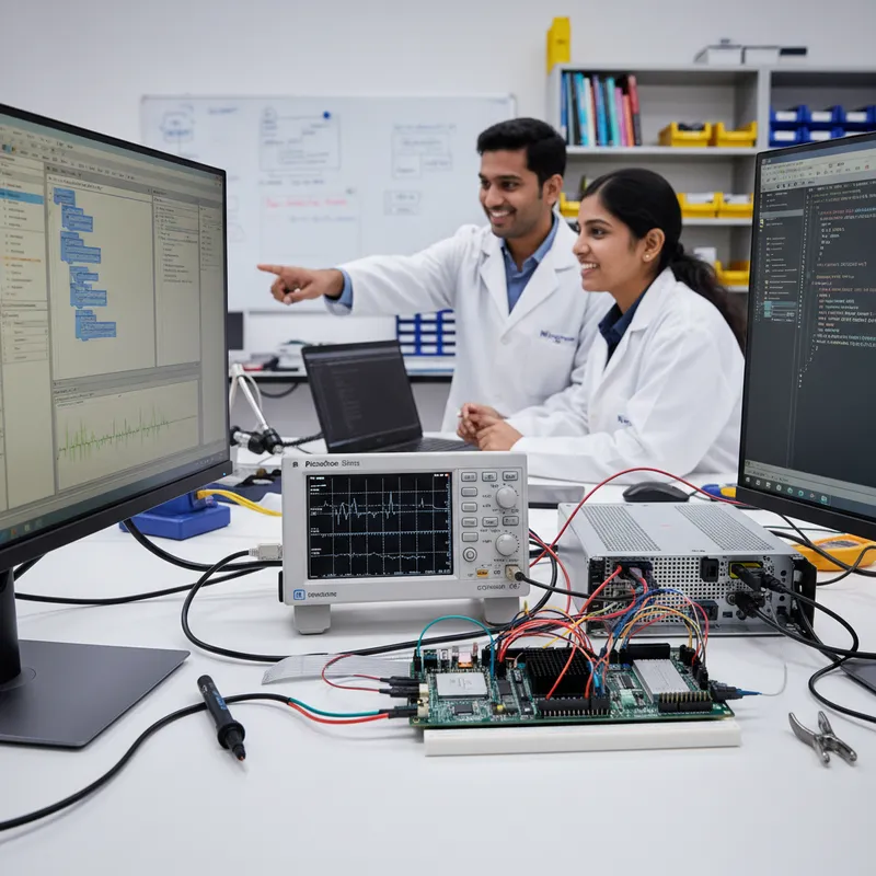 LabVIEW block diagram with PicoScope VIs driving an Indian automotive HIL test bench in Pune