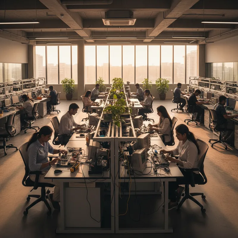 Production IC programming station in an electronics manufacturing facility