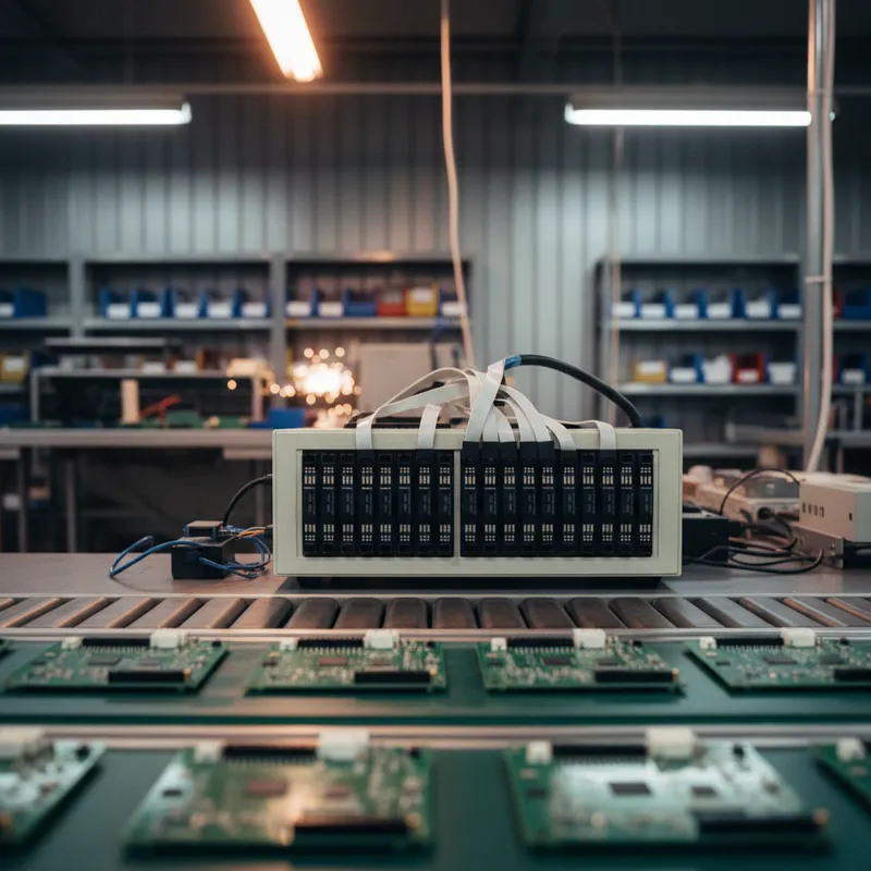 ProMik XDM-ETH automotive Ethernet programming system in rack mount