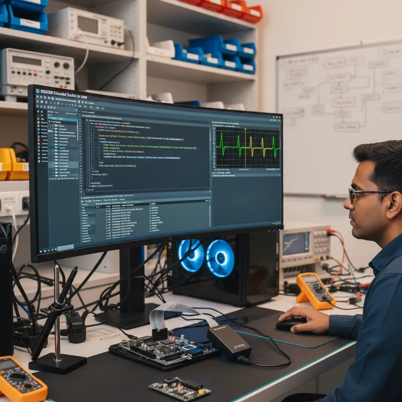 Indian embedded engineer migrating a Keil uVision project to SEGGER Embedded Studio on a Linux workstation with J-Link debug session running