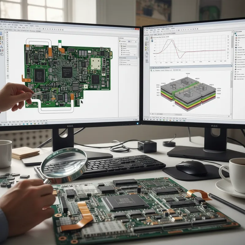 Printed-electronics PCB layout in Altium Designer using conductive ink on a flexible substrate with via and component placement for a wearable medical device