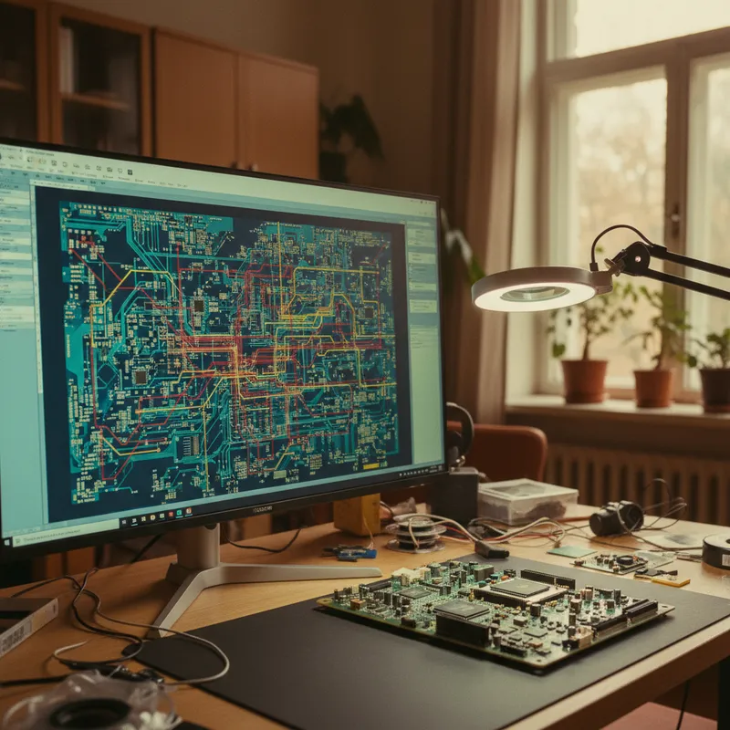 Technician diagnosing a voltage regulator on a PCB using FADOS VI curve tracer