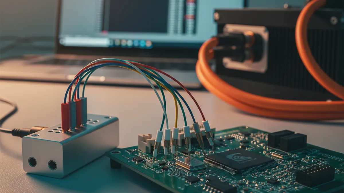 Saleae Logic 2 decoding automotive CAN, CAN-FD and LIN traffic on an ECU bench in India through GSAS