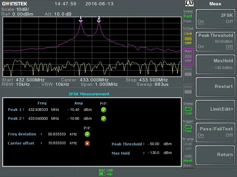 GW Instek GSP-9330 spectrum analyzer