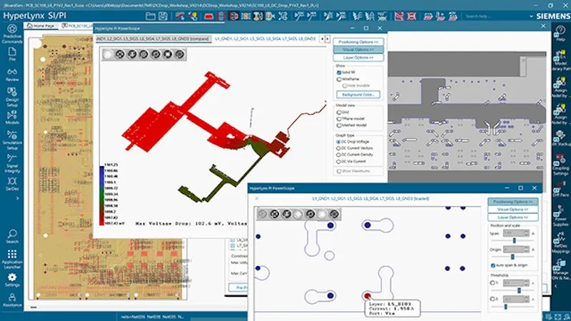 HyperLynx Power Integrity, PDN analysis and decoupling optimization