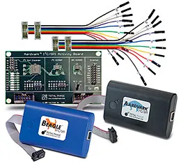 I2C Development Kit, Aardvark host adapter + Beagle analyzer + Activity Board bundle