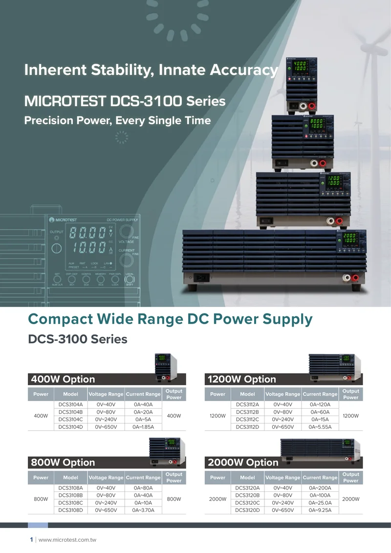 Microtest DCS-3100 Series DC power supply, available in India from GSAS