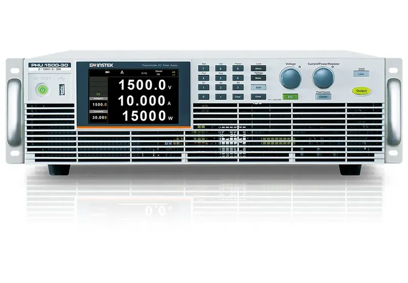 GW Instek PHU Series autoranging multi-range high-power DC source, available in India from GSAS Micro Systems