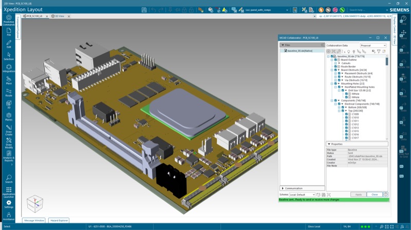 Xpedition Enterprise ECAD-MCAD collaboration with Siemens NX